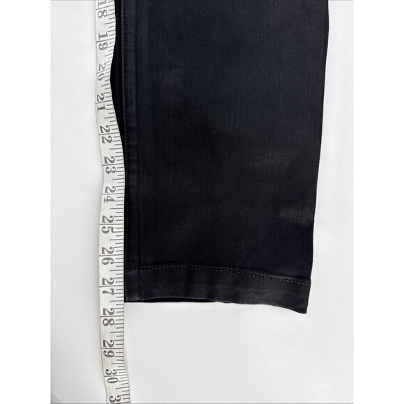 PAIGE Mayslie Straight Ankle Pants Jeans Womens Size 27 Black Fog Luxe Coated - Picture 8 of 10